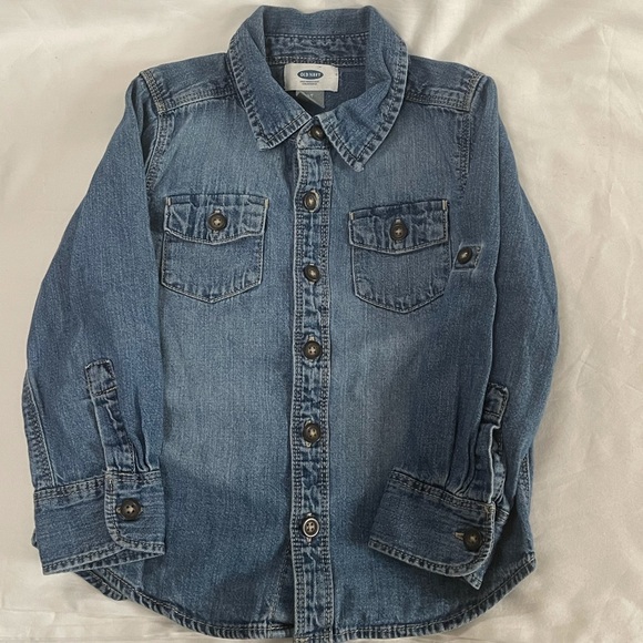 Boys Old Navy Long Sleeve Jeans Shirt 